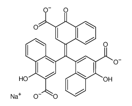 4-[Bis[4-hydroxy-3-(sodiooxycarbonyl)-1-naphthalenyl]methylene]-1,4-dihydro-1-oxonaphthalene-2-carboxylic acid sodium salt Structure