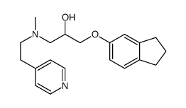 1-(2,3-dihydro-1H-inden-5-yloxy)-3-[methyl(2-pyridin-4-ylethyl)amino]propan-2-ol结构式