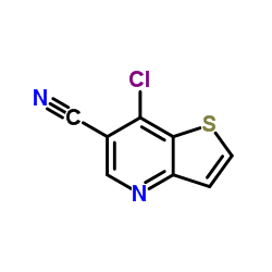 7-氯噻吩并[3,2-b]吡啶-6-甲腈结构式