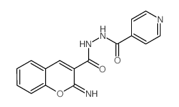 N-(2-iminochromene-3-carbonyl)pyridine-4-carbohydrazide结构式