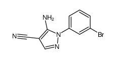5-氨基-1-(3-溴苯基)-1H-吡唑-4-甲腈结构式