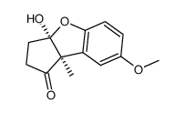 cis-1-oxo-3a-hydroxy-7-methoxy-8b-methyl-2,3,3a,8b-tetrahydro-1H-cyclopenta[b]benzo[b]furan Structure