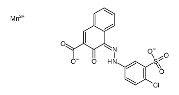 4-[(4-氯-3-磺基苯基)偶氮]-3-羟基-2-萘甲酸锰盐结构式