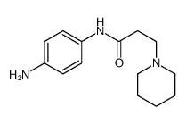 N-(4-氨基苯基)-1-哌啶丙酰胺结构式