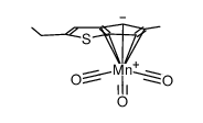 tricarbonyl(η5-2-ethyl-5-methylcyclopenta[b]thienyl)manganese(I)结构式