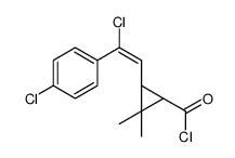 [1alpha,3beta(Z)]-()-3-[2-chloro-2-(4-chlorophenyl)vinyl]-2,2-dimethylcyclopropanecarbonyl chloride结构式