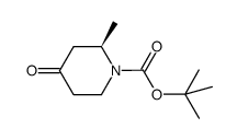 (2R)-2-Methyl-4-oxo-piperidine-1-carboxylic acid tert-butyl ester Structure