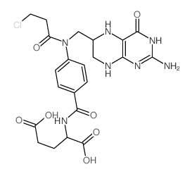 L-Glutamic acid,N-[4-[[(2-amino-1,4,5,6,7,8-hexahydro-4-oxo-6-pteridinyl)methyl](3-chloro-1-oxopropyl)amino]benzoyl]-(9CI) structure
