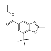 7-tert-Butyl-2-methyl-5-benzoxazolcarbonsaeure-ethylester结构式