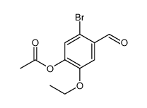 Benzaldehyde, 4-(acetyloxy)-2-bromo-5-ethoxy结构式