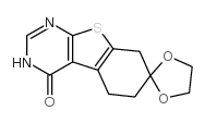 Spiro[[1]benzothieno[2,3-d]pyrimidine-7(4H),2'-[1,3]dioxolan]-4-one, 1,5,6,8-tetrahydro- Structure