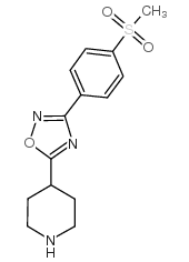 4-{3-[4-(甲基磺酰基)苯基]-1,2,4-恶二唑-5-基}哌啶结构式