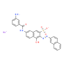sodium 7-[(3-aminobenzoyl)amino]-4-hydroxy-3-(2-naphthylazo)naphthalene-2-sulphonate Structure