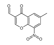 6-methyl-8-nitro-4-oxochromene-3-carbaldehyde Structure