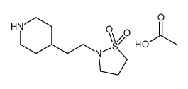 acetic acid,2-(2-piperidin-4-ylethyl)-1,2-thiazolidine 1,1-dioxide Structure