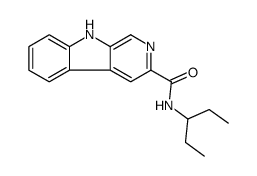 N-pentan-3-yl-9H-pyrido[3,4-b]indole-3-carboxamide结构式