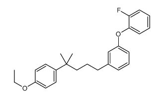 1-ethoxy-4-[5-[3-(2-fluorophenoxy)phenyl]-2-methylpentan-2-yl]benzene结构式
