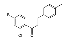 2'-CHLORO-4'-FLUORO-3-(4-METHYLPHENYL)PROPIOPHENONE结构式