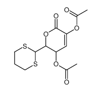 [5-acetyloxy-2-(1,3-dithian-2-yl)-6-oxo-2,3-dihydropyran-3-yl] acetate结构式