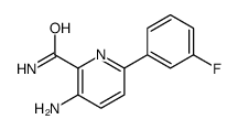 3-amino-6-(3-fluorophenyl)pyridine-2-carboxamide结构式