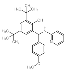 2-[(4-methoxyphenyl)-(pyridin-2-ylamino)methyl]-4,6-ditert-butyl-phenol结构式