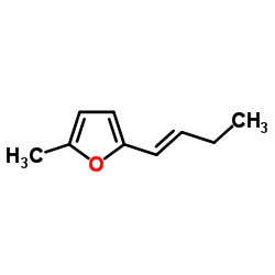 2-[(1E)-1-Buten-1-yl]-5-methylfuran结构式