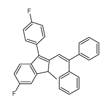 2-(2,2-diphenylethenyl)-6-fluoro-3-(4-fluorophenyl)-1-methyl-1H-indene结构式
