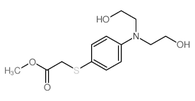 Acetic acid,2-[[4-[bis(2-hydroxyethyl)amino]phenyl]thio]-, methyl ester结构式