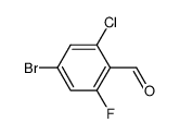 4-溴-2-氯-6-氟-苯甲醛结构式