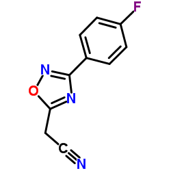 [3-(4-Fluorophenyl)-1,2,4-oxadiazol-5-yl]acetonitrile Structure
