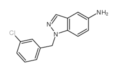 1-[(3-氯苯基)甲基]-1H-吲唑-5-胺结构式