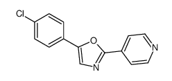 5-(4-chlorophenyl)-2-pyridin-4-yl-1,3-oxazole Structure