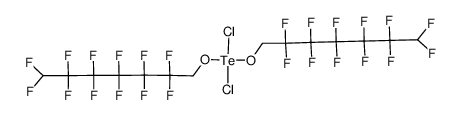 dichlorobis((2,2,3,3,4,4,5,5,6,6,7,7-dodecafluoroheptyl)oxy)-4-tellane结构式