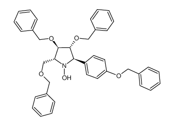 (2R,3R,4R,5R)-3,4-bis(benzyloxy)-2-(benzyloxymethyl)-5-[4-(benzyloxy)phenyl]pyrrolidine Structure