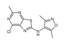 (7-Chloro-5-methyl-thiazolo[5,4-d]pyrimidin-2-yl)-(3,5-dimethyl-isoxazol-4-yl)-amine Structure