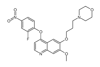 4-(3-(4-(2-Fluoro-4-nitrophenoxy)-7-methoxyquinolin-6-yloxy)propyl)morpholine Structure