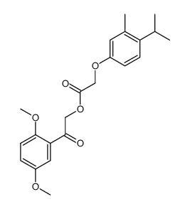 [2-(2,5-dimethoxyphenyl)-2-oxoethyl]-2-(3-methyl-4-propan-2-ylphenoxy)acetate结构式