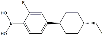 B-[4-(trans-4-Ethylcyclohexyl)-2-fluorophenyl]boronic acid structure
