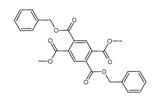 1,4-dibenzyl 2,5-dimethyl benzene-1,2,4,5-tetracarboxylate结构式