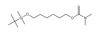 O-6-(tert-butyldimethylsiloxy)hexyl dimethylcarbamothioate Structure