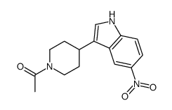 1-[4-(5-硝基-1H-吲哚-3-基)-1-哌啶基]乙酮结构式