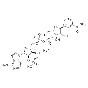 β-烟酰胺腺嘌呤二核苷酸磷酸钠盐结构式