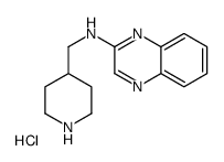 N-(4-哌啶基甲基)-2-喹喔啉胺盐酸盐结构式