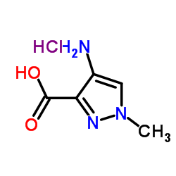 4-Amino-1-methyl-1H-pyrazole-3-carboxylic acid hydrochloride (1:1) Structure