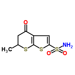 6-甲基-4-氧-5,6-二氢-4H-噻吩并[2,3-b]噻喃-2-磺酰胺结构式