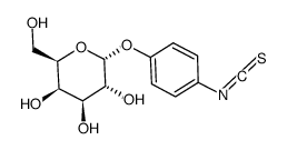 α-D-吡喃半乳糖基苯基异硫氰酸酯结构式