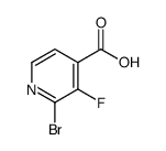 2-溴-3-氟异烟酸结构式