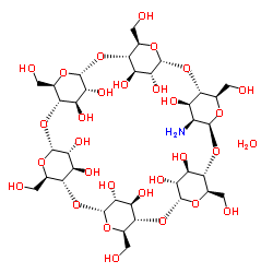 3A-Amino-3A-deoxy-(2AS,3AS)-alpha-cyclodextrin Hydrate structure