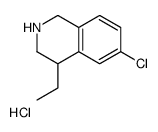 6-氯-4-乙基-1,2,3,4-四氢异喹啉盐酸盐结构式