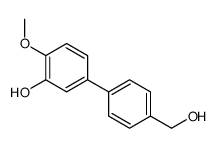 5-[4-(hydroxymethyl)phenyl]-2-methoxyphenol结构式